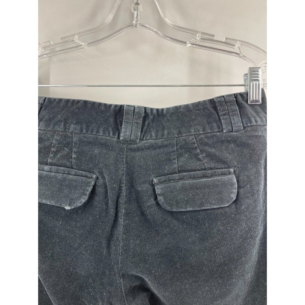 Banana Republic Women's Martin Fit Flared Black Velour Corduroy Pants Size 25 - Picture 5 of 14